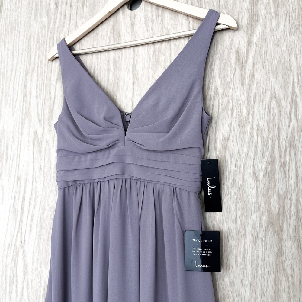 NWT Lulu’s Leading Role Taupe Maxi Dress - Picture 8 of 13